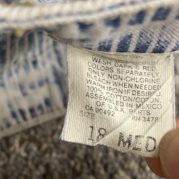 Vintage Lee 1980s Acid Wash High-rise Mom Jeans Women Size 18 Tapered Grunge - Picture 14 of 16